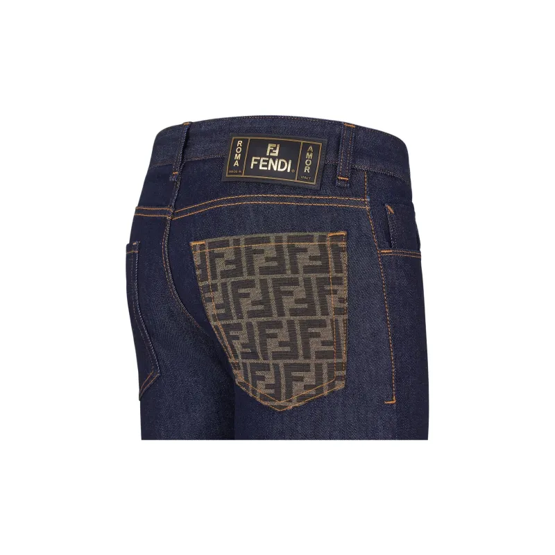 FENDI Jeans Men Blue-4