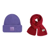 Purple Hat+Red Scarf