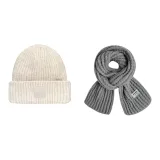 White Hat+Gray Scarf