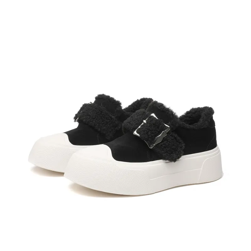 Devanro Warm Height Increasing Wear Resistant Slip Resistant Low Top Casual Shoes Women's-8
