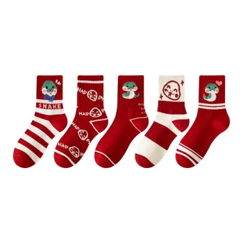 MIIOW Mid Calf Socks Women's 5 Pack