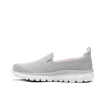 Skechers Sports Life Collection Anti Slip Wear Resistant Low Top Casual Shoes Women's Gray Pink