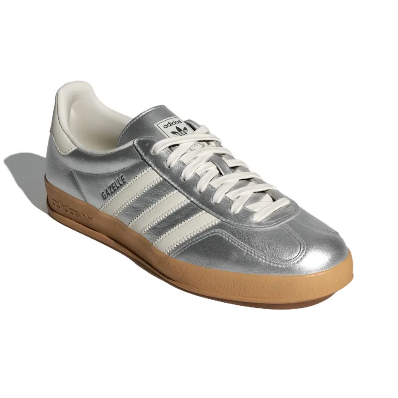 Adidas Gazelle Indoor Silver Metallic Core White-2