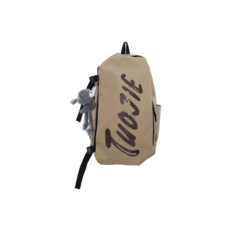 BRABOSTON Nylon Backpack Unisex Black/White/Gray/Red-25