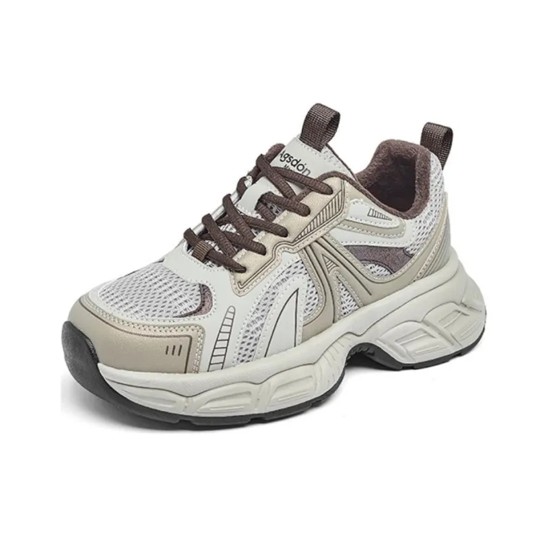 AGSDON Height Increasing Warmth Low-Top Chunky Sneakers Women's-1