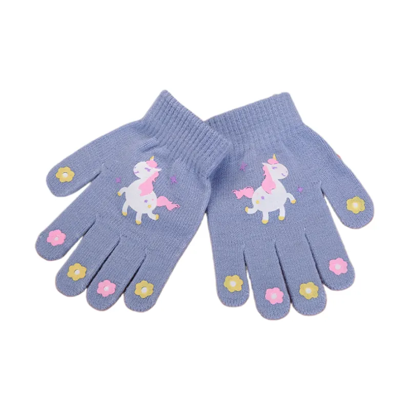 NOMK Acrylic Knit Gloves Kids' Multicolor-10