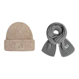 Brown Hood+Gray Scarf