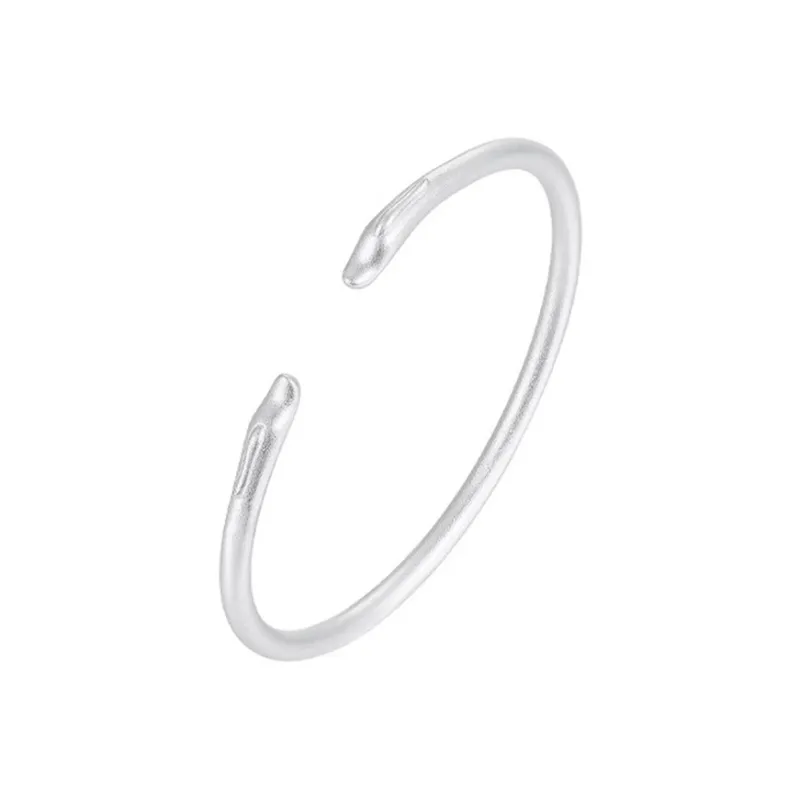 DONGFANGJIE 999 Fine Silver Sterling Silver Hand Bangle Women's-0