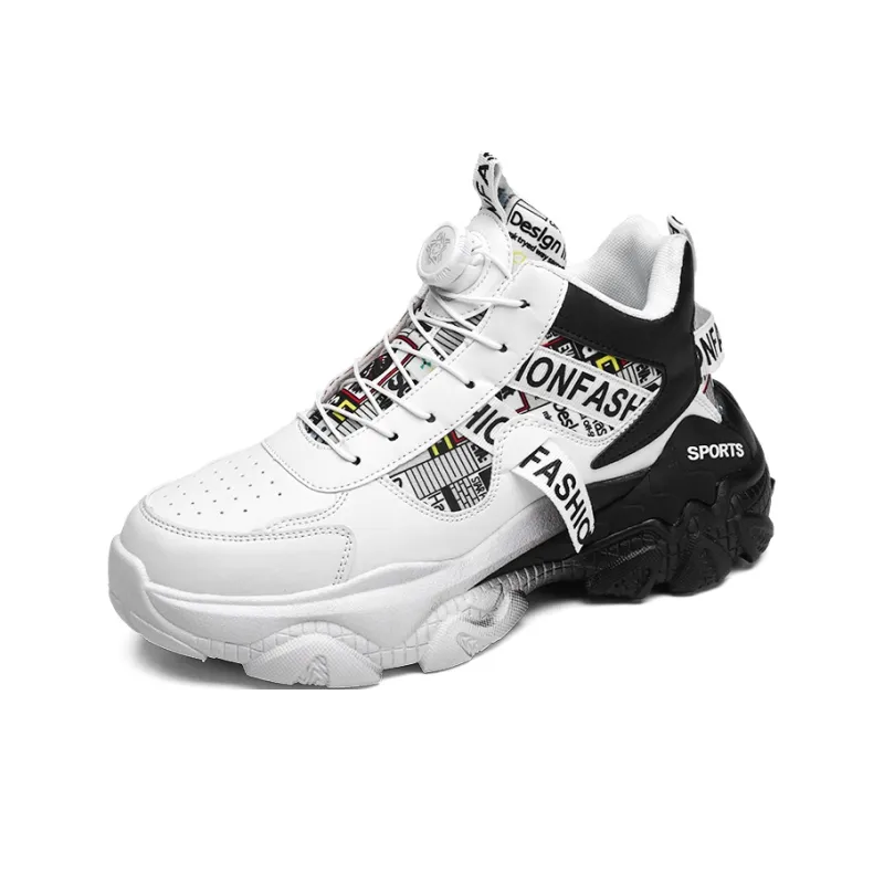 YIVELOVE Wear-Resistant Height Increasing Warm High-Top Chunky Sneakers Men's-1