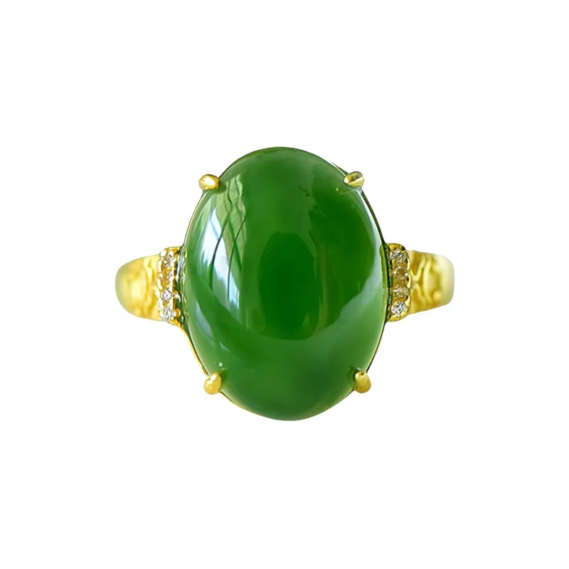 Xifeng Building Hetian Jade Rings Jasper Women's-0