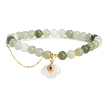 Lao Feng Xiang Hetian Jade Bracelets White Jade/Pale Greenish White Jade Women's