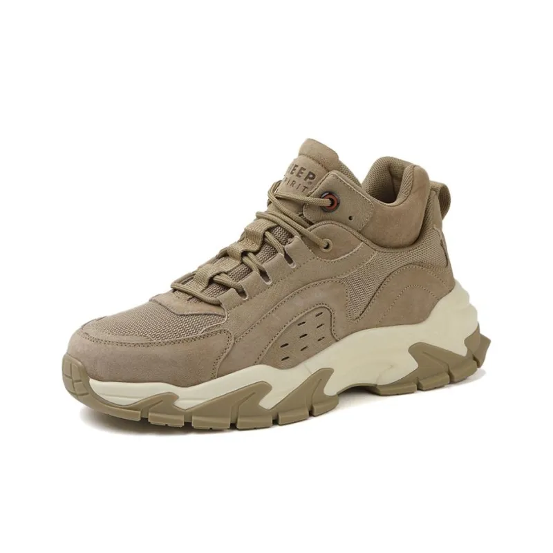 JEEP SPIRIT Cushioned Slip Resistant Abrasion Resistant Low Top Chunky Sneakers Men's Brown-2