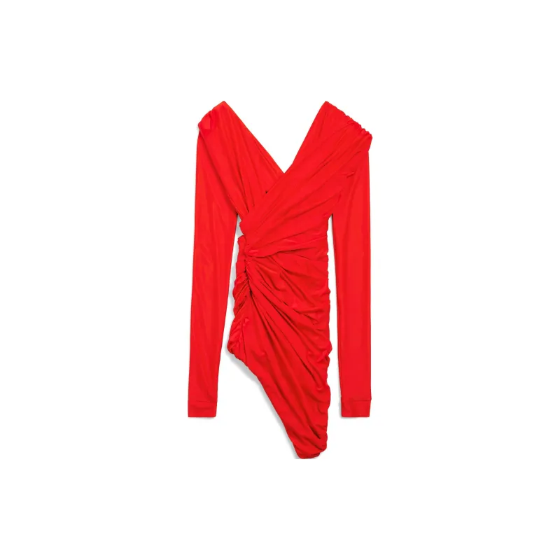 Balenciaga Long Sleeve Gathered Dress-1