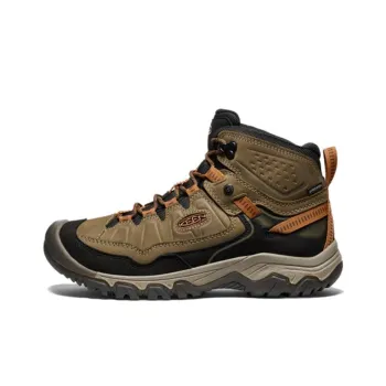 KEEN Targhee 4 Waterproof And Wear-resistant Short Outdoor Boots Men's Brown Black
