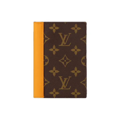LOUIS VUITTON Colormania Coated Canvas Passport Holder Men's Yellow & Brown