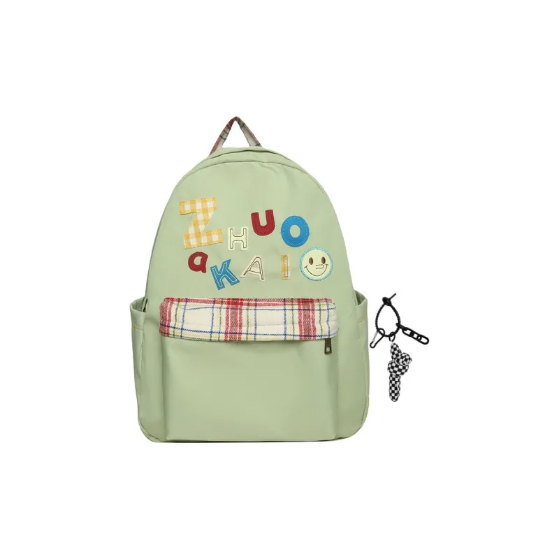 KAMLUI Nylon Fabric Backpack Regular Unisex White/Yellow/Green/Blue-6