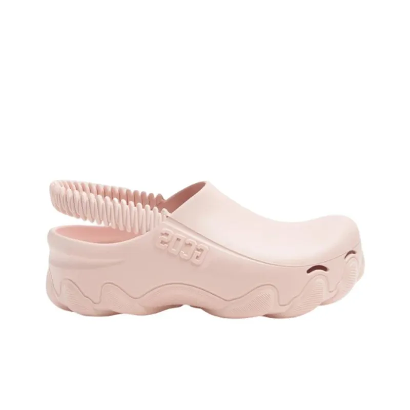 GCDS Ibex Logo-embossed Slingback Clogs-1