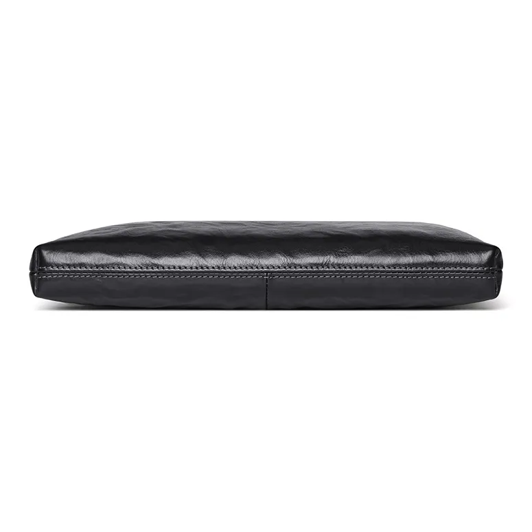 SEPTWOLVES Cow Leather Clutch Regular Unisex Black-4