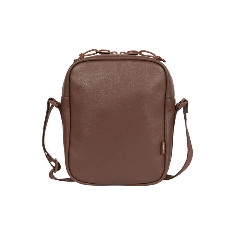 Supreme Cow Leather Crossbody Bag Shoulder Bag Unisex Brown-3