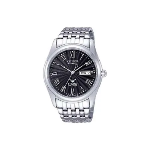 CITIZEN Automatic Mechanical Movement Stainless Steel Strap Watch 40mm Men's Watches Black Dial