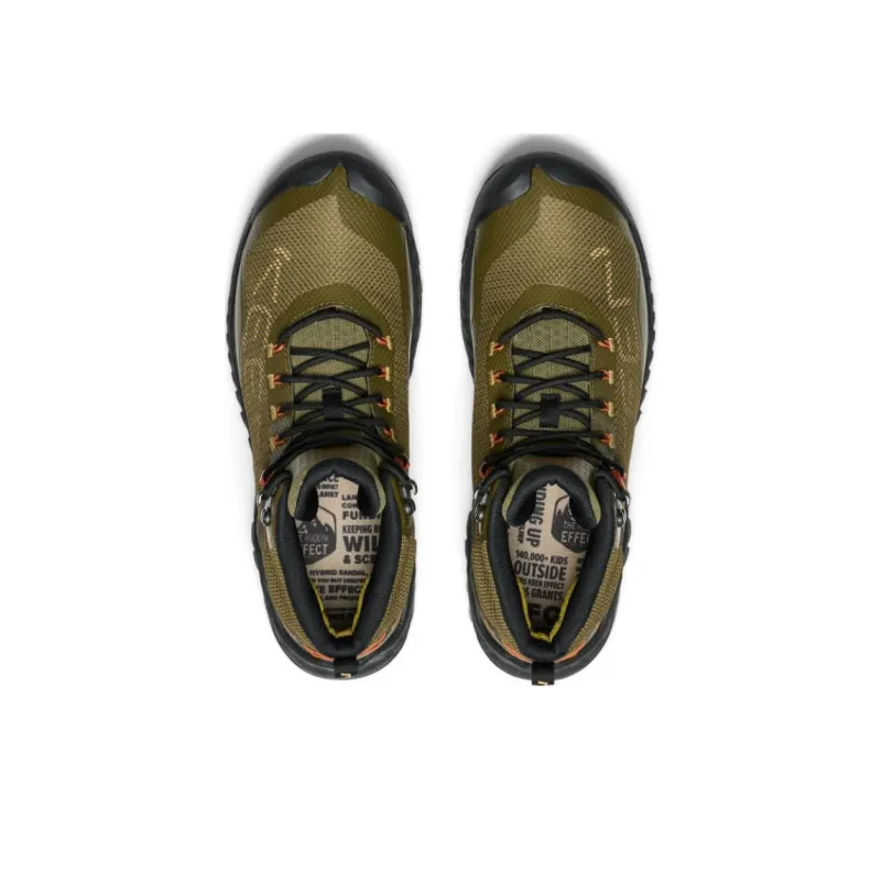 KEEN NXIS EVO Anti Slip Wear Resistant Mid Top Hiking Shoes Men's Green-3