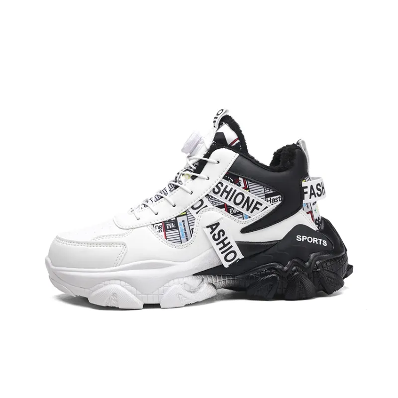 YIVELOVE Wear-Resistant Height Increasing Warm High-Top Chunky Sneakers Men's-18
