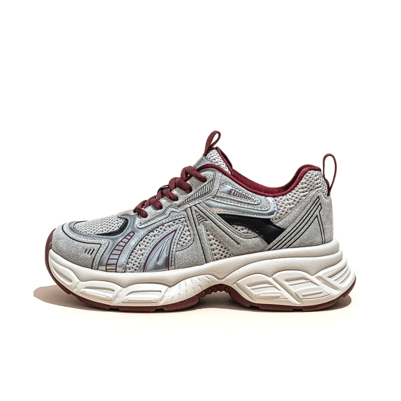 BENZI Anti Slip Wear Resistant Breathable Lightweight Height Increasing Warm Low Top Chunky Sneakers Women's-14
