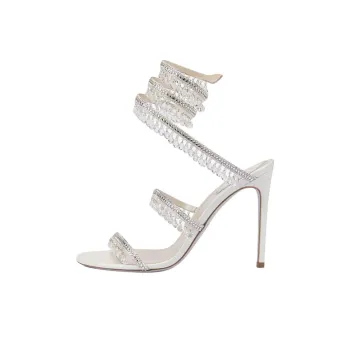 RENE CAOVILLA Cleo One Strap Sandals Women's White