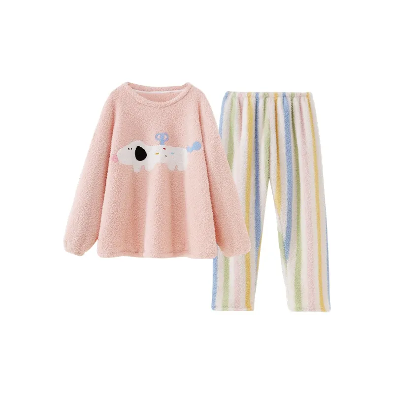 O'MESIK Pajama Set Women's Apricot-5