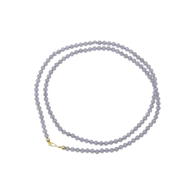 FANHAOGANG JADE Hetian Jade Necklaces Smoky Purple Women's-0