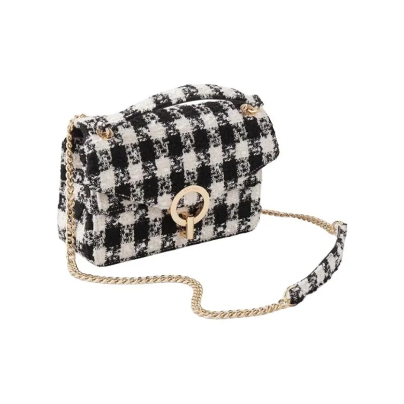 Sandro Fabric Shoulder Bag Medium Size Women's Black-2