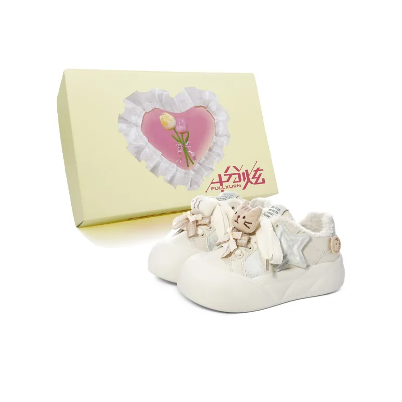 FULLXUAN Skateboard Shoes Women's Low Top White-23