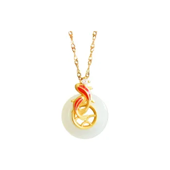 Jade Ink Love Chinese Fashion Trend Chinese Style Versatile White Jade Unisex
