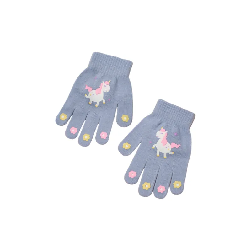 NOMK Acrylic Knit Gloves Kids' Multicolor-11