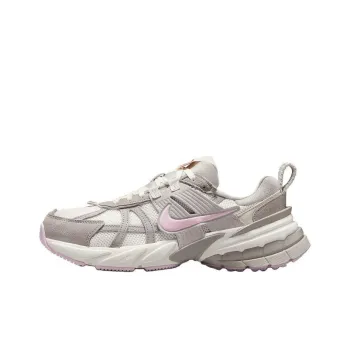 Nike V2K Run Anti Slip Wear Resistant Low Top Running Shoes Women's White Gray Pink