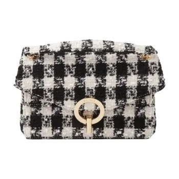 Sandro Fabric Shoulder Bag Medium Size Women's Black