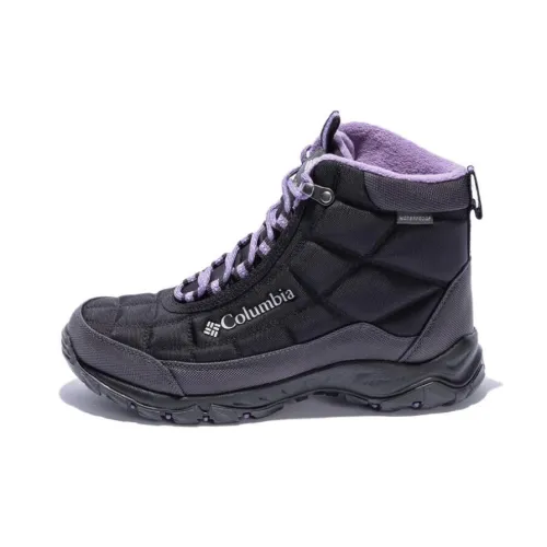Columbia Firecamp Warm And Water Resistant Crew Snow Boots Women's Black Purple