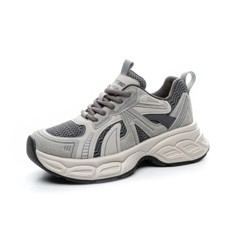 BENZI Anti Slip Wear Resistant Breathable Lightweight Height Increasing Warm Low Top Chunky Sneakers Women's-1