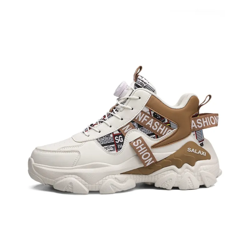 YIVELOVE Wear-Resistant Height Increasing Warm High-Top Chunky Sneakers Men's-6