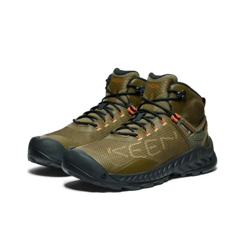 KEEN NXIS EVO Anti Slip Wear Resistant Mid Top Hiking Shoes Men's Green-2