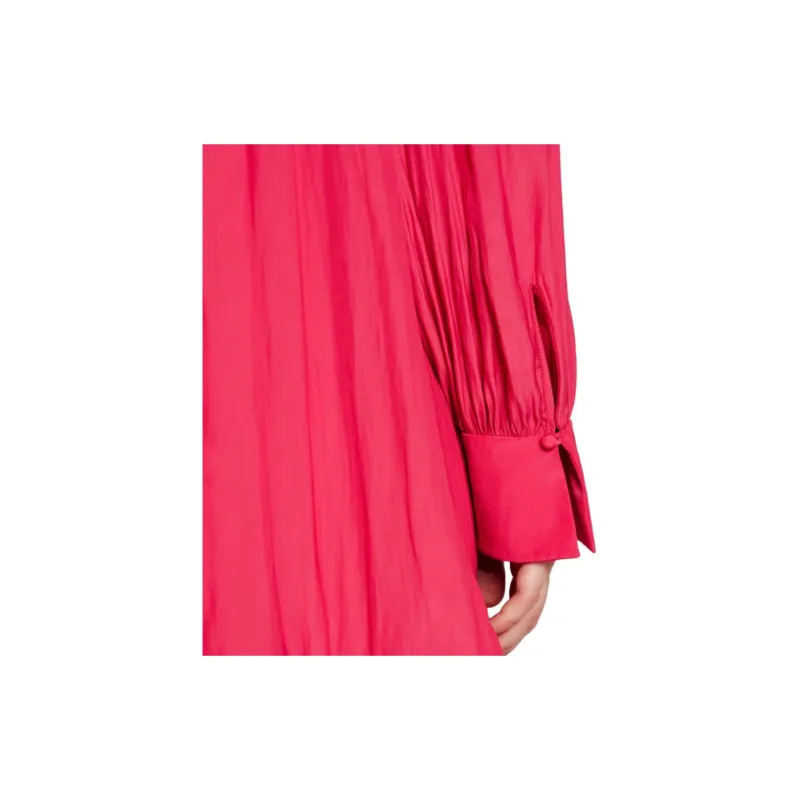 Lanvin Charmeuse Ruffle Detailed Mini Dress-2