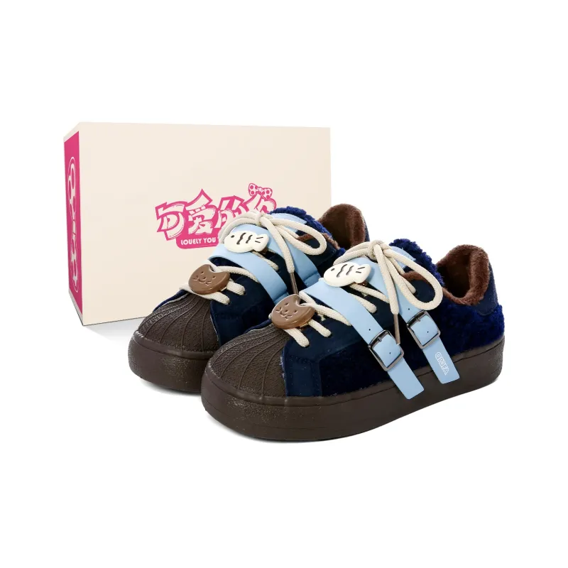 Lovely You Warm Wear-Resistant Lightweight Low-Top Skateboard Shoes Women's-28