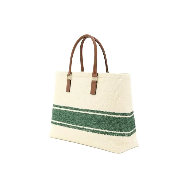 CELINE Leather Tote Bag Shopping Bag Shoulder Bag Handbag Women's Avocado Green-1
