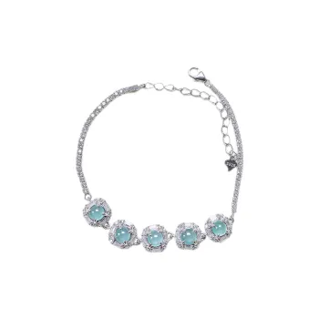 PUPAN Ice Glutinous Chinese Fashion Trend New Chinese Style Fashion Luxe Jadeite Bracelet Women's