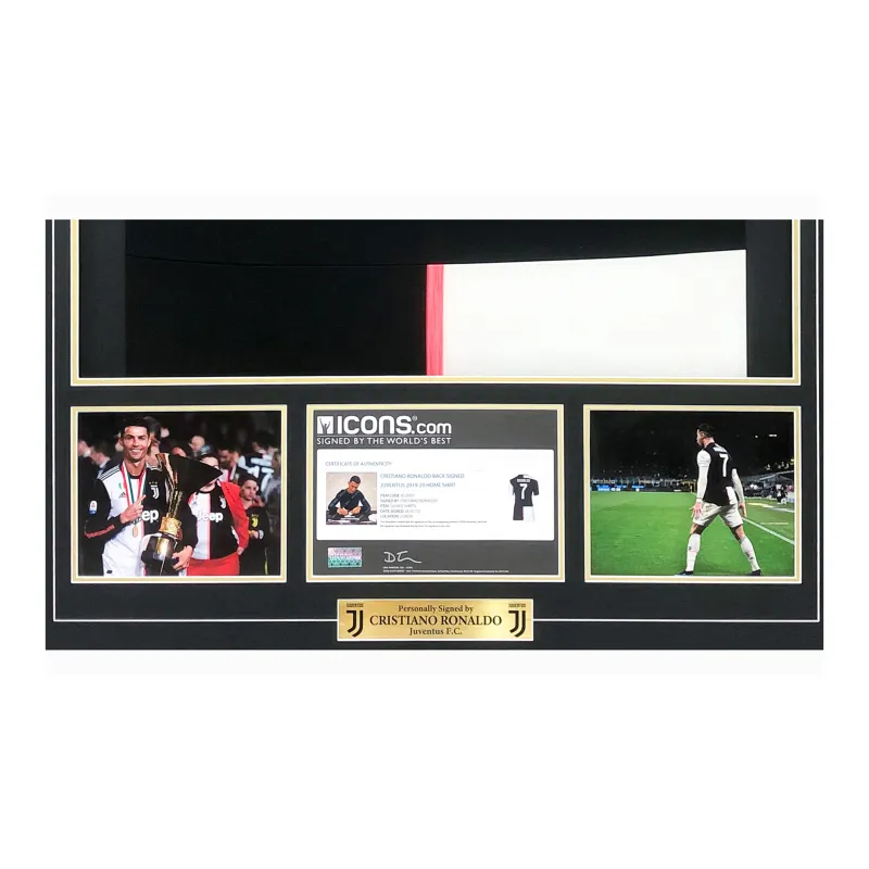Huayitaojin Juventus Black White Fan Edition Jersey ICONS Certificate Framed 114x85CM Men's Collectible Classic Unisex-3
