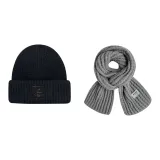 Black Hood+Gray Scarf