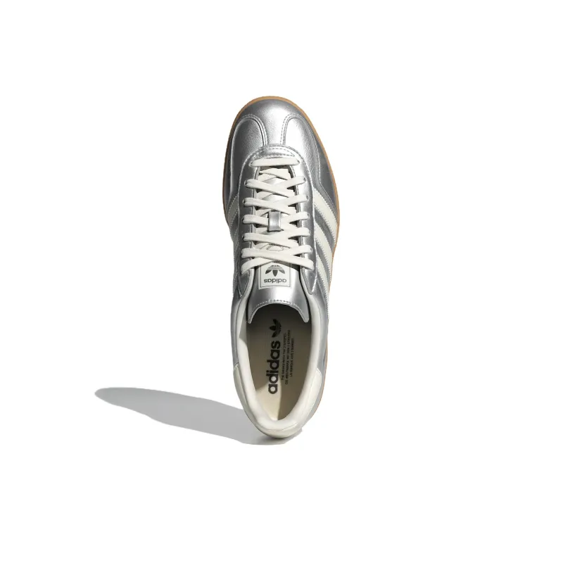 Adidas Gazelle Indoor Silver Metallic Core White-3