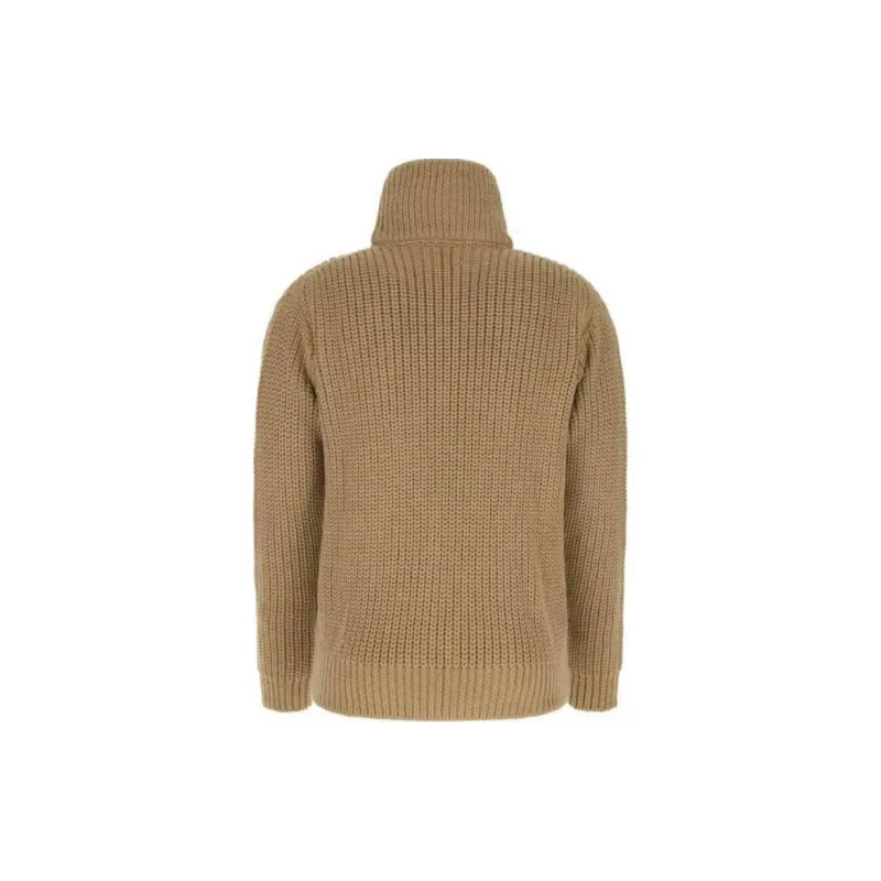 PRADA Zip Up Ribbed Knit Cardigan-1