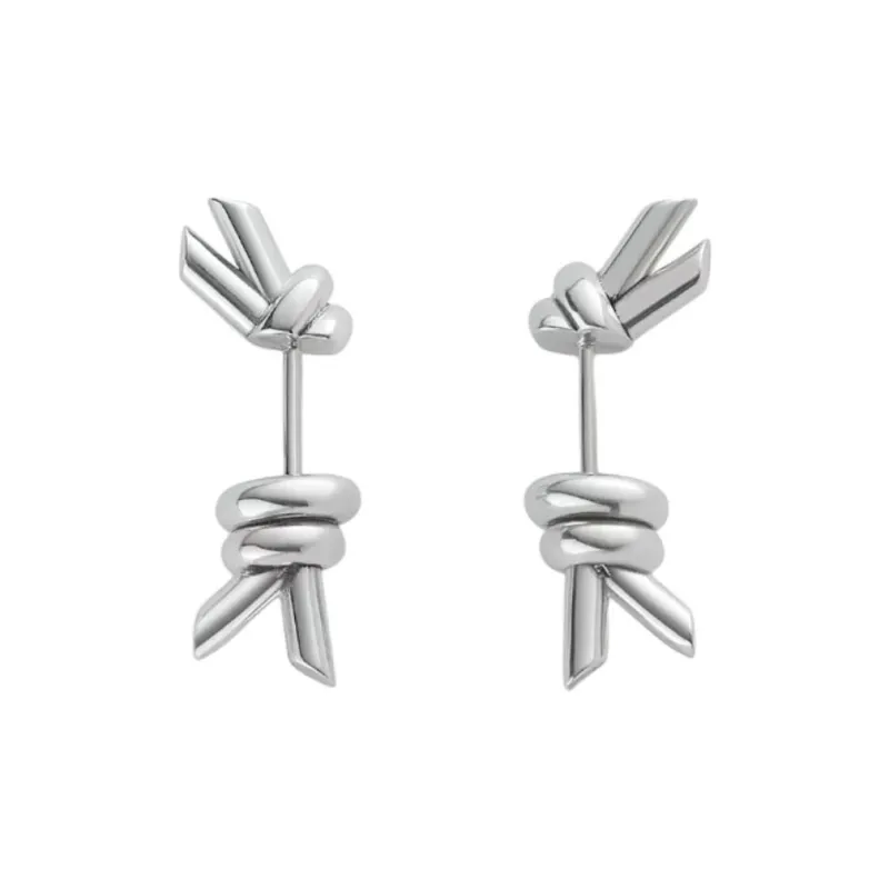 Bottega Veneta Silver Stud Earrings Women's Silver-0