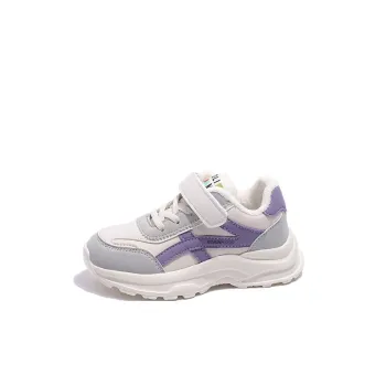 ROBINHOOD Lightweight Travel Soft Touch Leather Upper Fleece-Lined Sports Soft Sole Low-Top Kids' Running Shoes Kids'